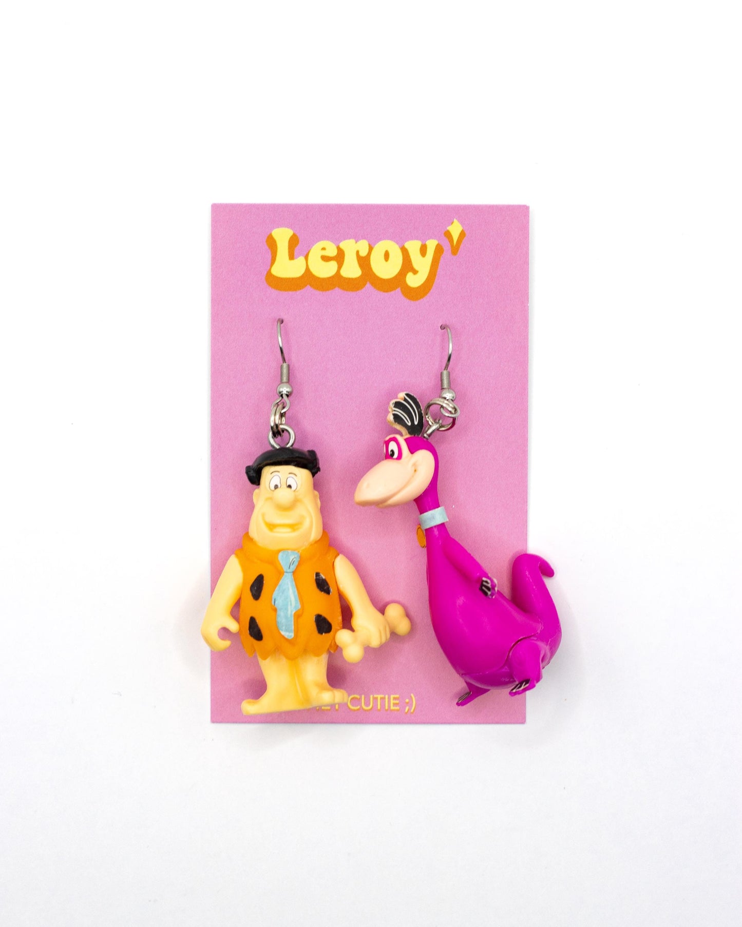 Fred and Dino Flintstones Earrings