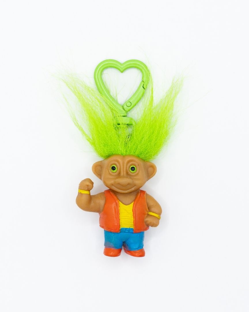 Mini Green Vintage Troll Keychain