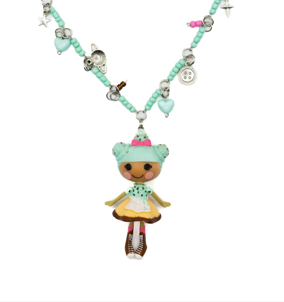 Mint Choc Chip Lalaloopsy Necklace