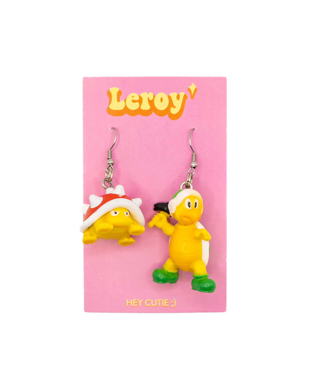 Hammer Bro and Spiny Super Mario Earrings