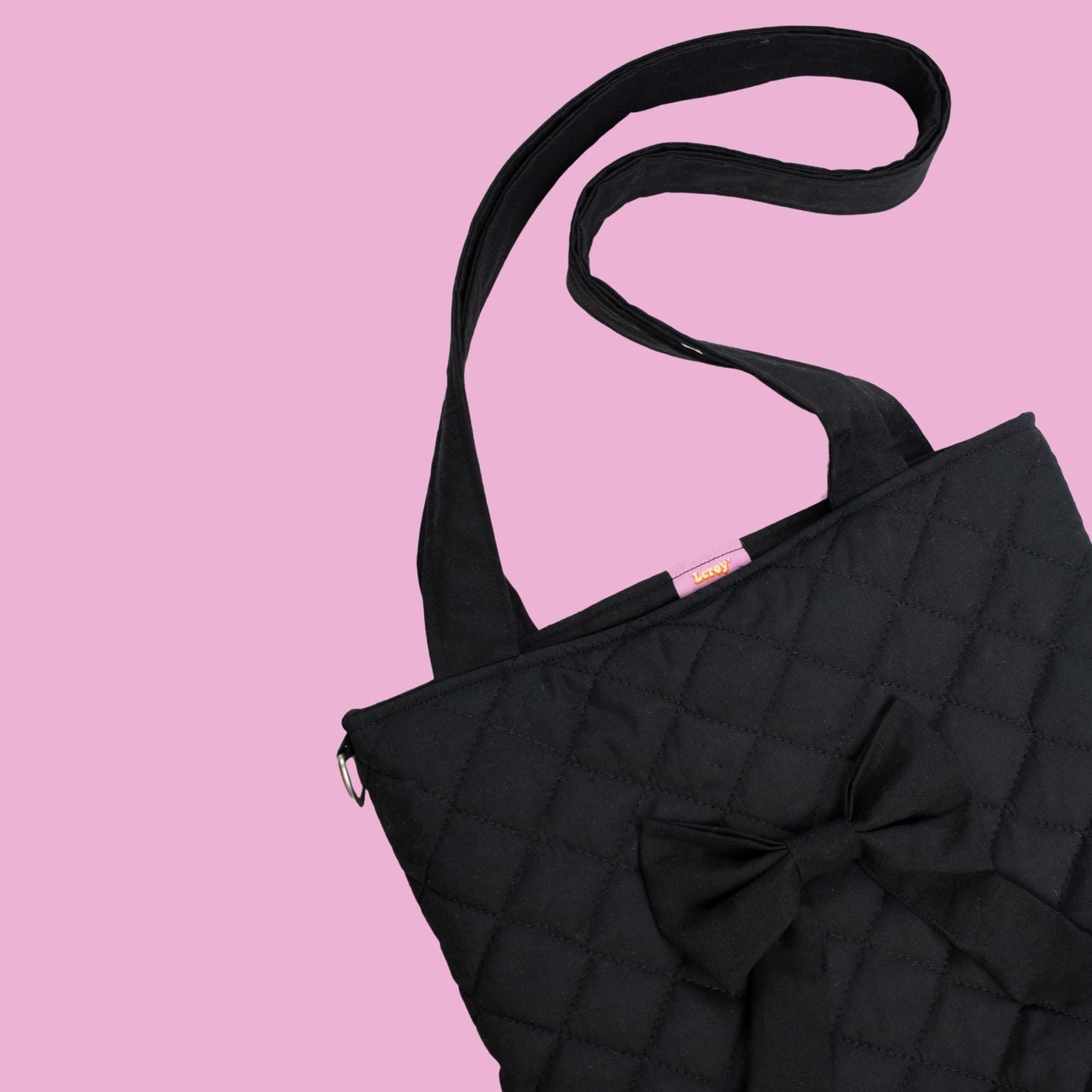 Bow Tote Bag in Black