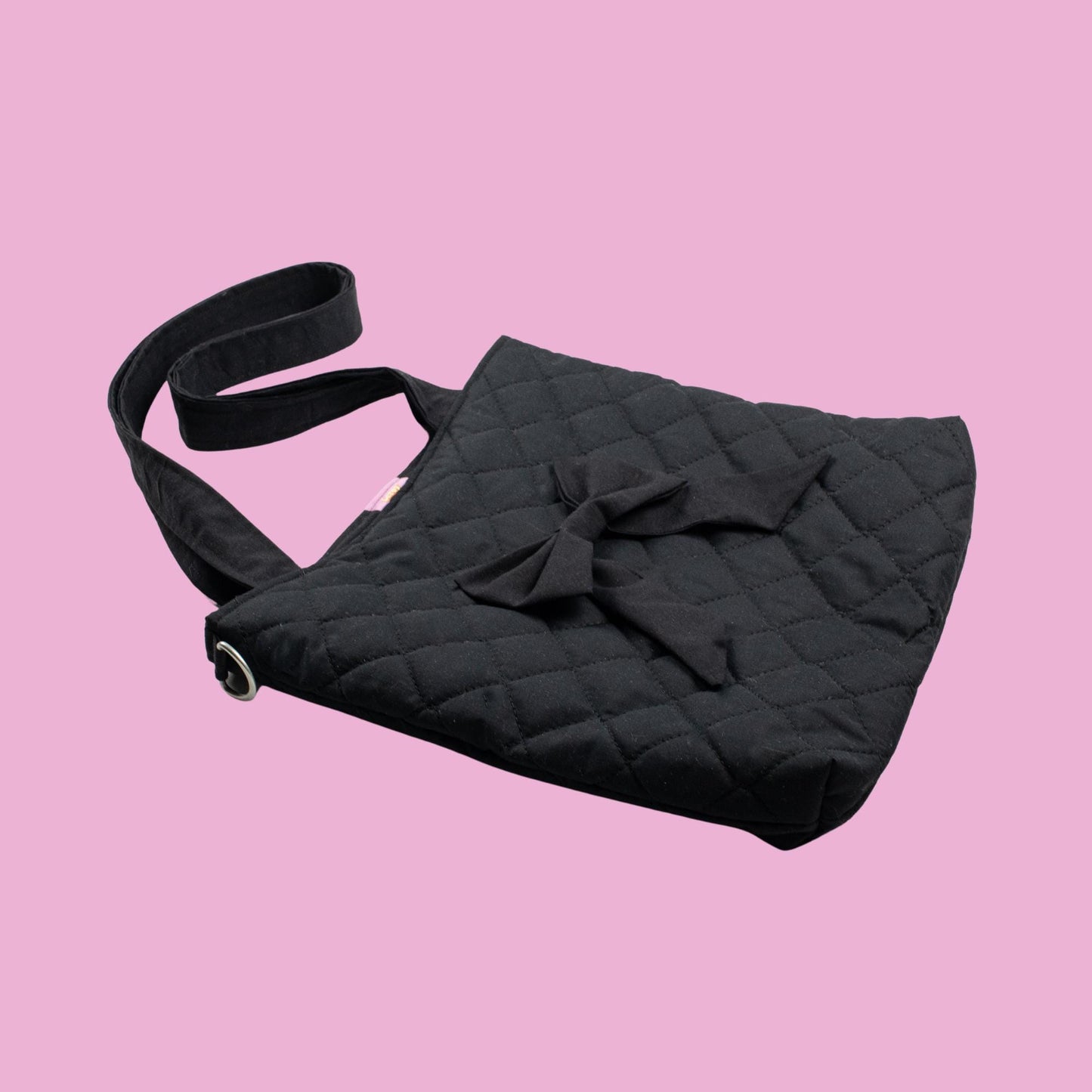 Bow Tote Bag in Black