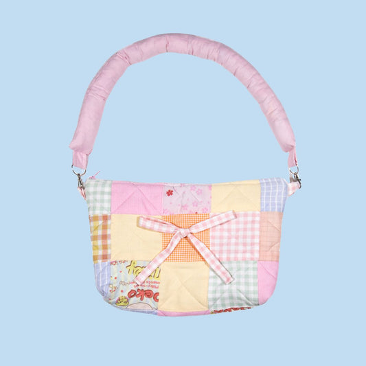 Patchwork Bow Handbag
