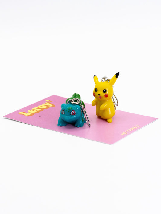 Pikachu and Bulbasaur Pokemon Earrings