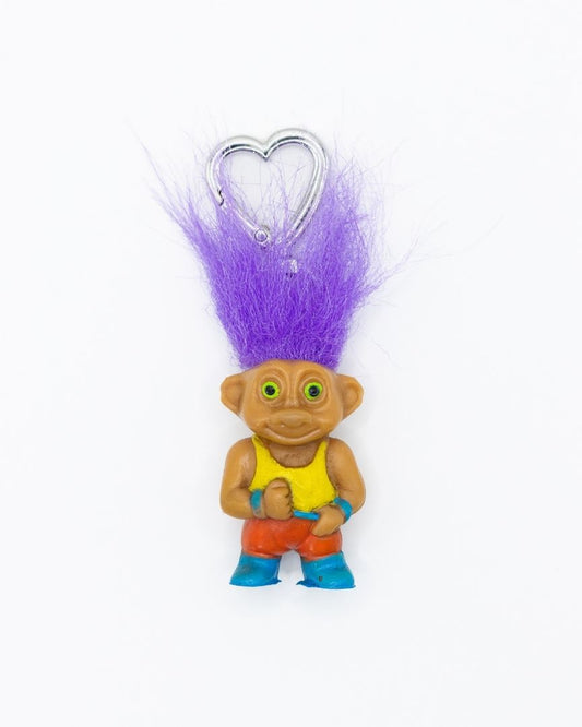 Mini Purple Vintage Troll Keychain
