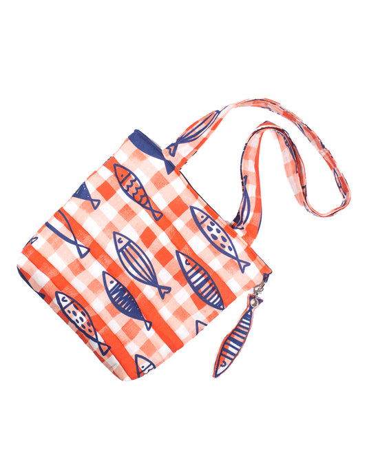 Quilted Fish Tote Bag
