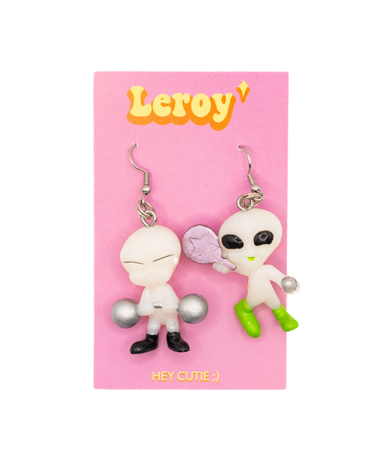 Glow in the Dark Alien Earrings