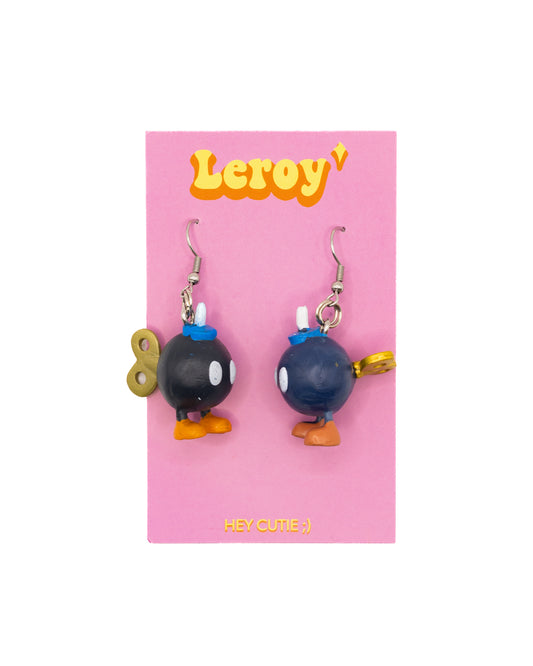 Bob-ombs Super Mario Earrings