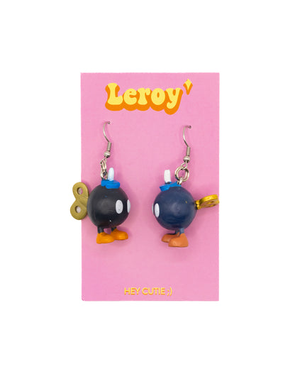 Bob-ombs Super Mario Earrings