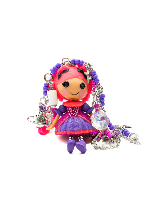 Pink and Purple Lalaloopsy Necklace