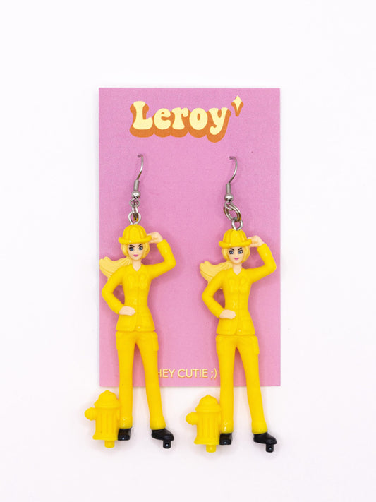 Barbie Firefighter Earrings