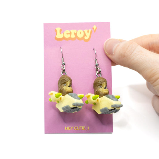 Flying Chewbacca Earrings