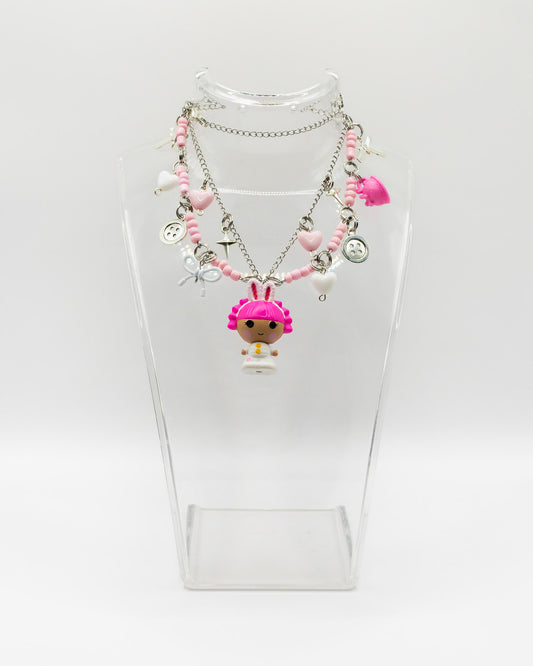 Pink Bunny Mini Lalaloopsy Necklace
