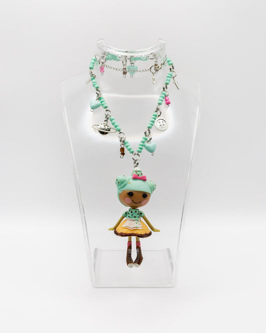 Mint Choc Chip Lalaloopsy Necklace