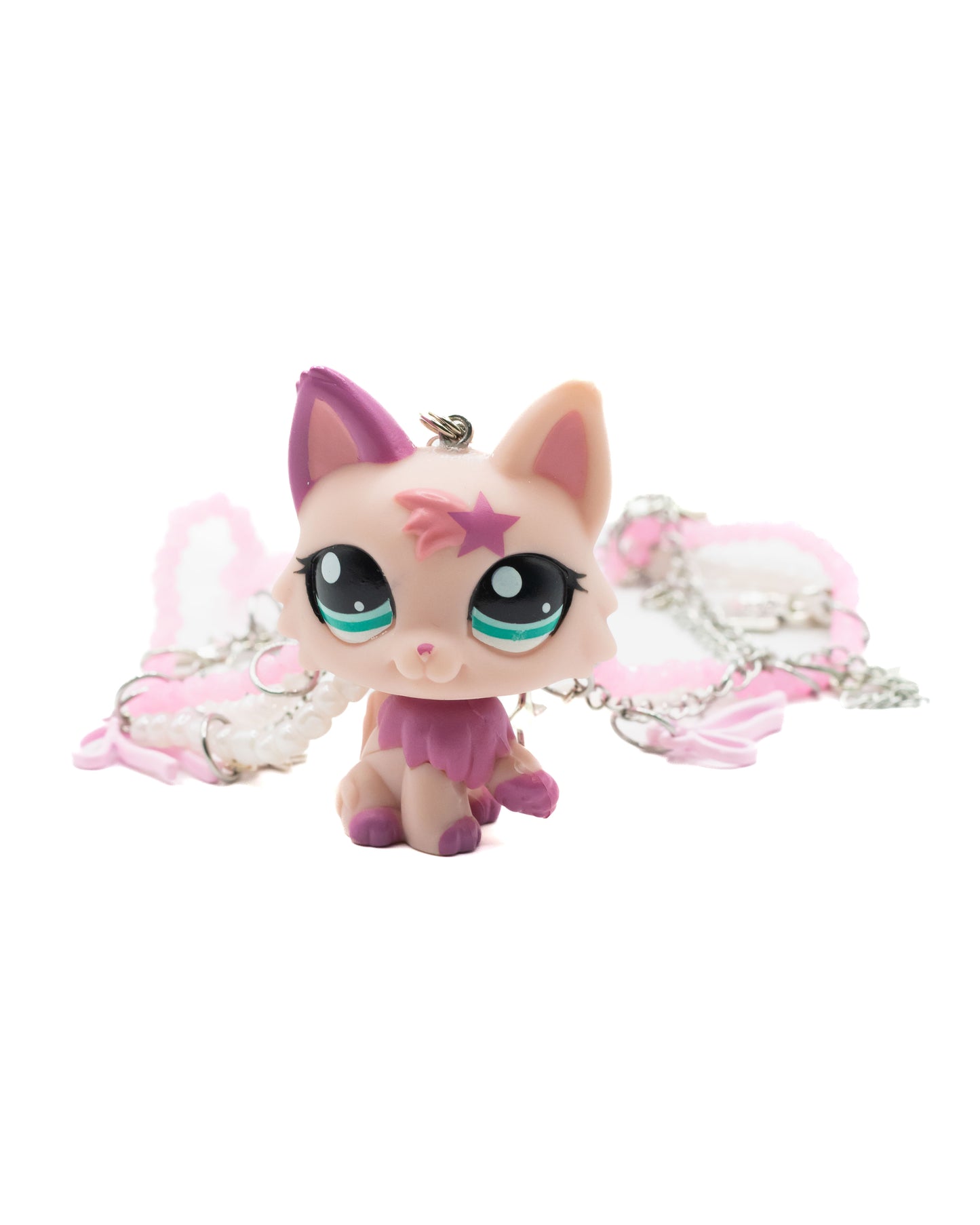 Littlest Pet Shop Pink Wolf Necklace