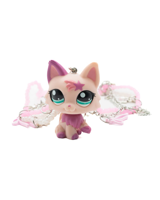 Littlest Pet Shop Pink Wolf Necklace