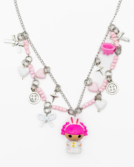 Pink Bunny Mini Lalaloopsy Necklace